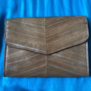 Vintage Eel skin clutch with strap